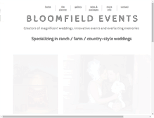 Tablet Screenshot of bloomfieldevents.com